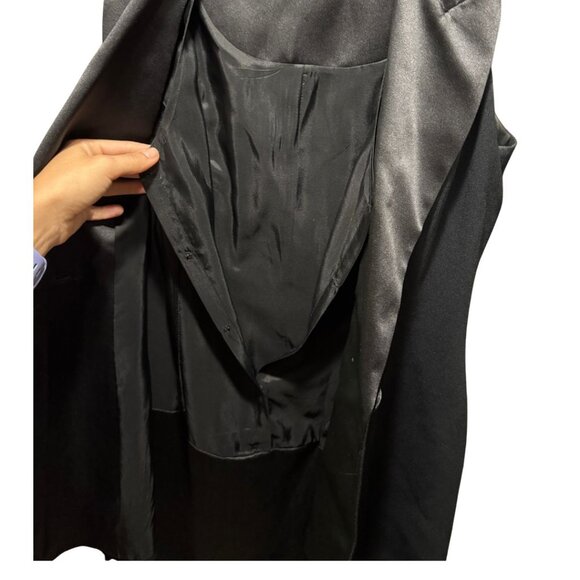 Ann Tijan for Kenar Vintage Tuxedo Dress – Black – Size 12 (Fits Modern 8/10) - Picture 11 of 12